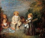 Jean-Antoine Watteau Heureux age. Age dor painting